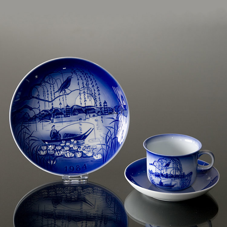 Nattergalen -1984 Desiree H. C. Andersen Juleplatte, kage tallerken