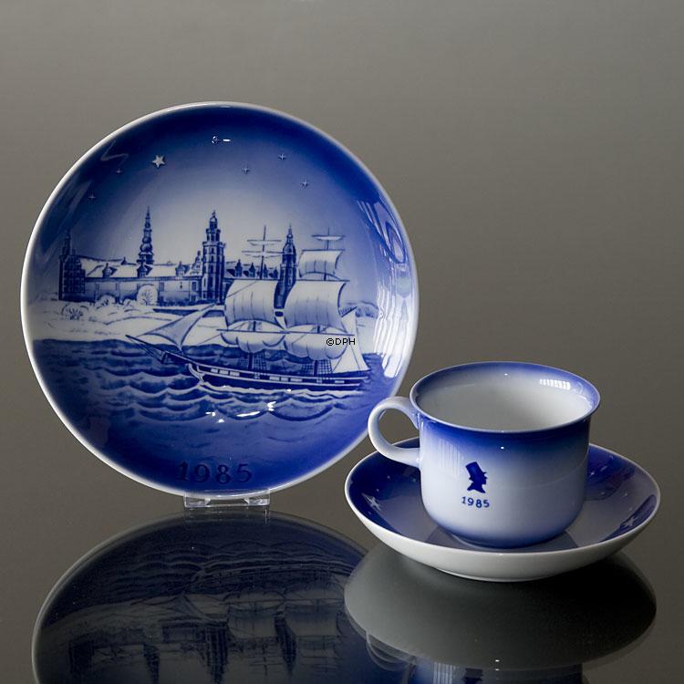 Kronborg slot - 1985 Desiree H. C. Andersen Juleplatte, kage tallerken