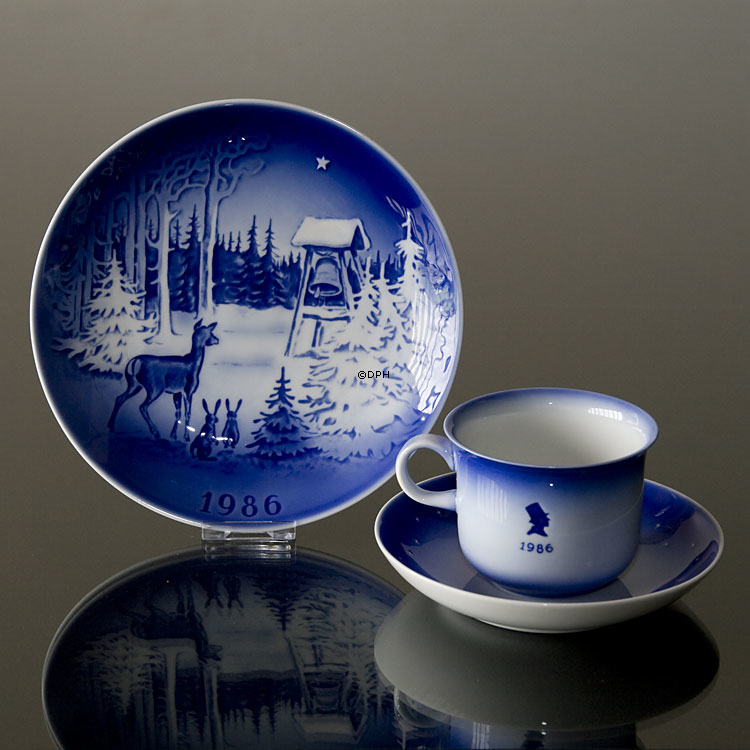 Klokken - 1986 Desiree H. C. Andersen Juleplatte, kagetallerken