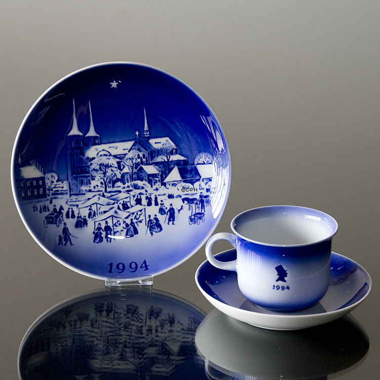 Et Stykke Perlesnor - 1994 Desiree H. C. Andersen Juleplatte, kagetallerken