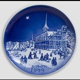 The Two Baronesses - 1999 Desiree Hans Christian Andersen Christmas plate, cake plate