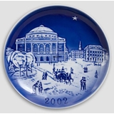 The Kings New Square and The Royal Theatre - 2002 Desiree Hans Christian Andersen Christmas plate, cake plate