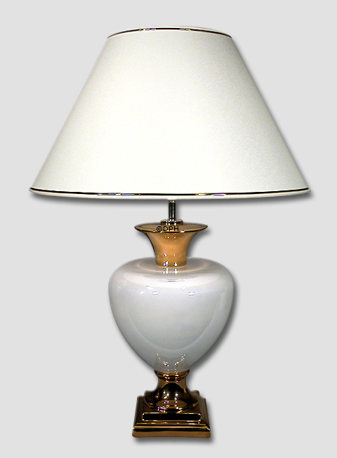 Trine, Bordlampe hvid/guld