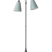 Fodgænger gulvlampe grå med to lamper, Nielsen Light, Eksklusiv skærme