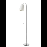 Solo Floor Lamp Chrome with white lamp shade, Nielsen Light