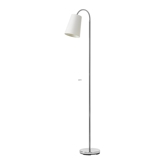 Solo Floor Lamp Chrome with white lamp shade, Nielsen Light