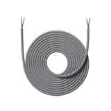 4 meter sort/hvid zigzag rund stofledning, Nielsen Light