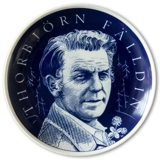 Elgporslin plate with Thorbjorn Falldin