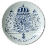 Elgporslin Swedish Commemorative Plate Swedish national arms 1873-1973