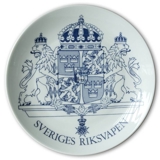 Elgporslin Schwedischer Gedenkteller mit Schwedischem Wappen 1873-1973