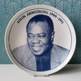 Elgporslin Swedish Commemorative Plate Louis Armstrong 1900-1971