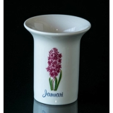 Elgporslin Monthly Vase with Flower January