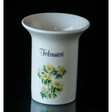 Elgporslin Monthly Vase with Flower February