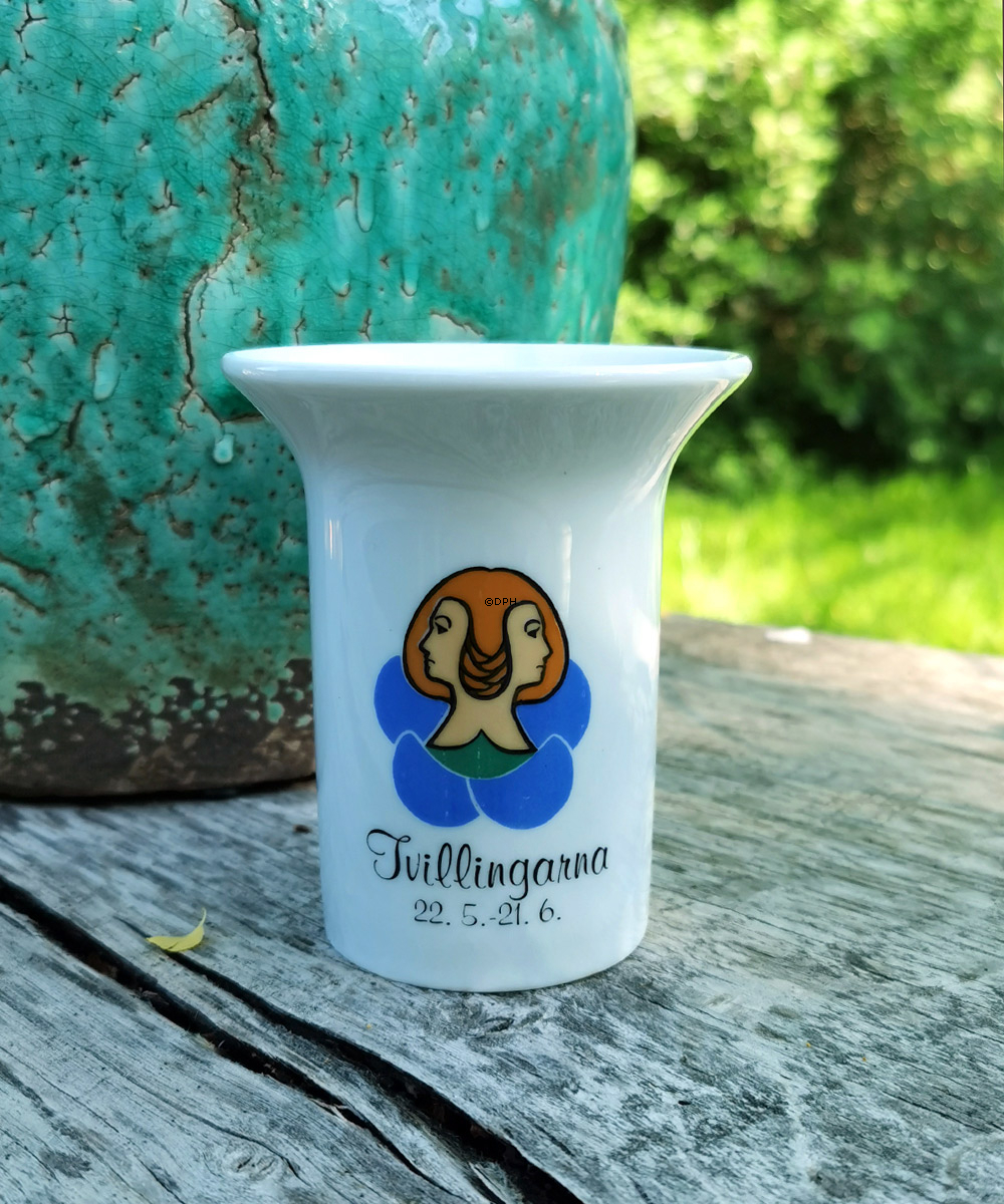Elgporslin stjernetegnsvase Tvillingerne