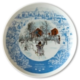 1976 Elgporslin Christmas plate, Swedish Christmas, Sundborn