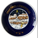 1977 Elgporslin Christmas plate, Swedish Christmas, Skansen
