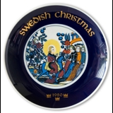 1980 Elgporslin Weihnachtsteller, Schwedische Weihnachten, Christus in Jerusalem