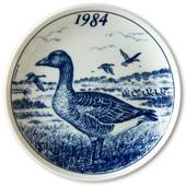 1984 Elg porslin platte med Vildfugle, Grågås