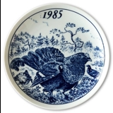 1985 Elg porslin platte med Vildfugle, Rype