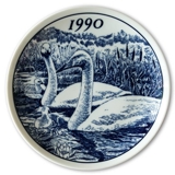 1990 Elg porslin plate with Wild birds, Song Swan