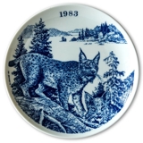 1983 Elg Porslin Teller Wildnisserie, Luchs