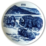 1991 Elg porslin plate Wilderness Series, Muskox