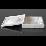 Platte Emballage, Hvid, til platter med en diameter på mellem 15-18 cm