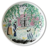 Elg Red Cross Plate with Swedish Folksongs 1979