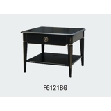 Square table with drawer, black, 60x60x47cm
