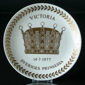Gustavsberg Sverige kronprinsesse Victorias fÃ¸dsel med guldbelÃ¦gning