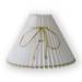 Hvid plissé lampeskærm med GULD-tråd, passer til Asmussen dråbe lampe med 3...