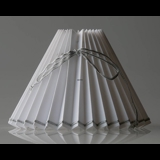 White pleated lamp shade with SILVER wire, fits Asmussen table lamp with 3 drops, sidelength 14cm