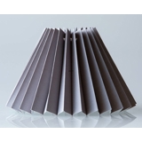 Pleated lamp shade of grey chintz fabric, sidelength 15cm