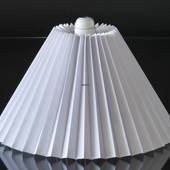 Plissé lampeskærm til læselampe Ø40mm i hvid pvc plast, sidelængde 18cm