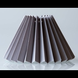 Pleated lamp shade of grey chintz fabric, sidelength 18cm