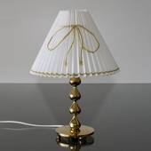 Hvid plissé lampeskærm med GULD-tråd, passer til Asmussen dråbe lampe med 4...