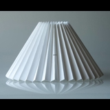 Pleated lamp shade of white flax fabric sidelength 21cm to reading lamp - For E27 socket with Recess