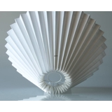 Pleated lamp shade of white flax fabric sidelength 21cm to reading lamp - For E27 socket with rings