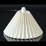 Pleated lamp shade of off white (beige) flax fabric sidelength 21cm to reading lamp - For E27 socket with Recess