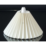 Pleated lamp shade of off white (beige) flax fabric sidelength 21cm to reading lamp - For E27 socket with Recess