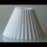 Pleated lamp shade of white flax fabric sidelength 21cm to reading lamp - For E27 socket with Recess Ø34mm