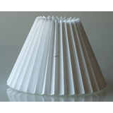 Pleated lamp shade of white flax fabric sidelength 21cm to reading lamp - For E27 socket with Recess Ø34mm