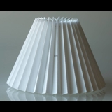Pleated lamp shade of white flax fabric sidelength 21cm to reading lamp - For E27 socket with rings Ø40mm