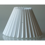 Pleated lamp shade of white flax fabric sidelength 21cm to reading lamp - For E27 socket with rings Ø40mm