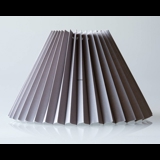 Pleated lamp shade of grey chintz fabric, sidelength 23cm