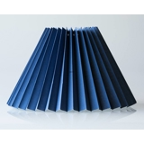 Pleated lamp shade of blue chintz fabric, sidelength 25cm
