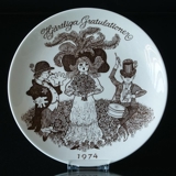 Gustavsberg Gratulations plate 1974, Design: Per Beckman