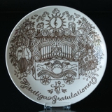 1981 Gustavsberg Congratulations plate, Design: Per Beckman