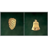 Pine cone and Bell - Georg Jensen candleholder set