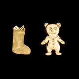 Teddybear and Christmas Sock - Georg Jensen candleholder set 2003